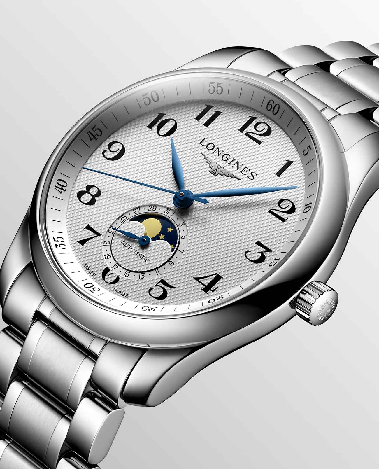 Longines Longines Master Collection L2.909.4.78.6 мужские часы бежевый циферблат на запястье